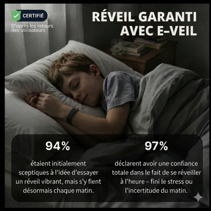 Bracelet réveil -L'alarme vibrante pour les gros dormeurs et les matins silencieux.