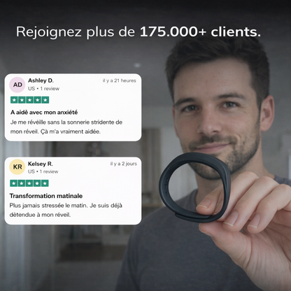 Bracelet réveil -L'alarme vibrante pour les gros dormeurs et les matins silencieux.