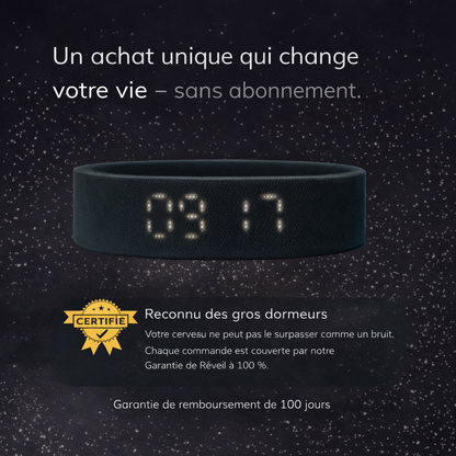 Bracelet réveil -L'alarme vibrante pour les gros dormeurs et les matins silencieux.