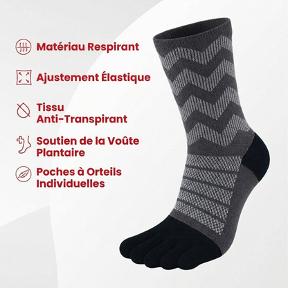 Chaussettes anti-ampoules à orteils séparés — Laine mérinos